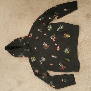 Erdem x H&M Hoodie Black with Floral Embroidery